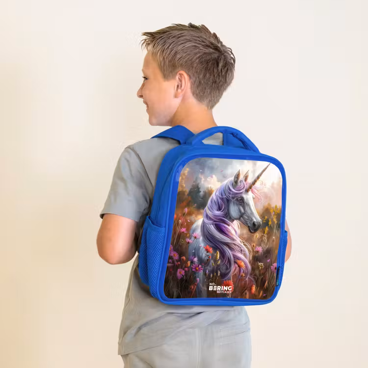 Sac à dos enfant - Bleu - Lavande corne de printemps — 2