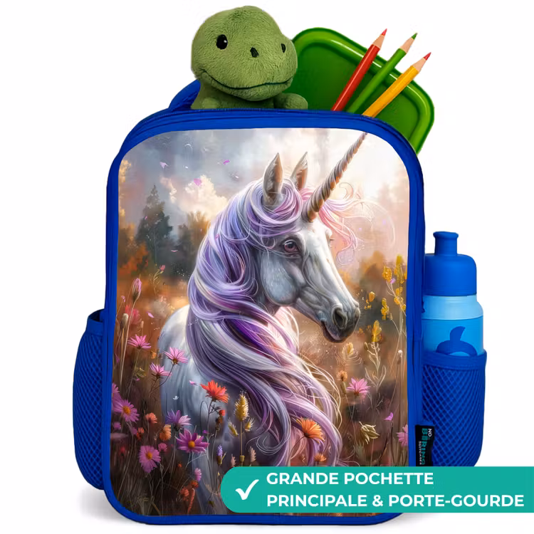 Sac à dos enfant - Bleu - Lavande corne de printemps — 5