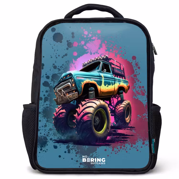 Sac à dos enfant - Noir - Roues de monstre — 1
