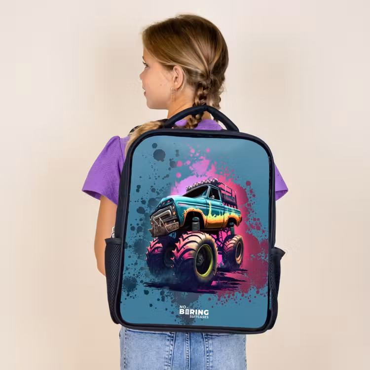 Sac à dos enfant - Noir - Roues de monstre — 4