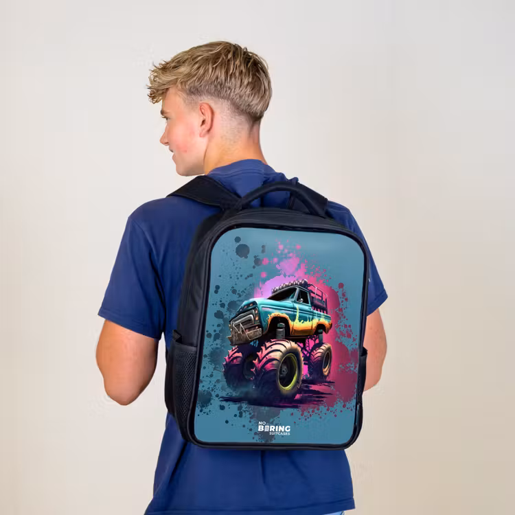 Sac à dos enfant - Noir - Roues de monstre — 5