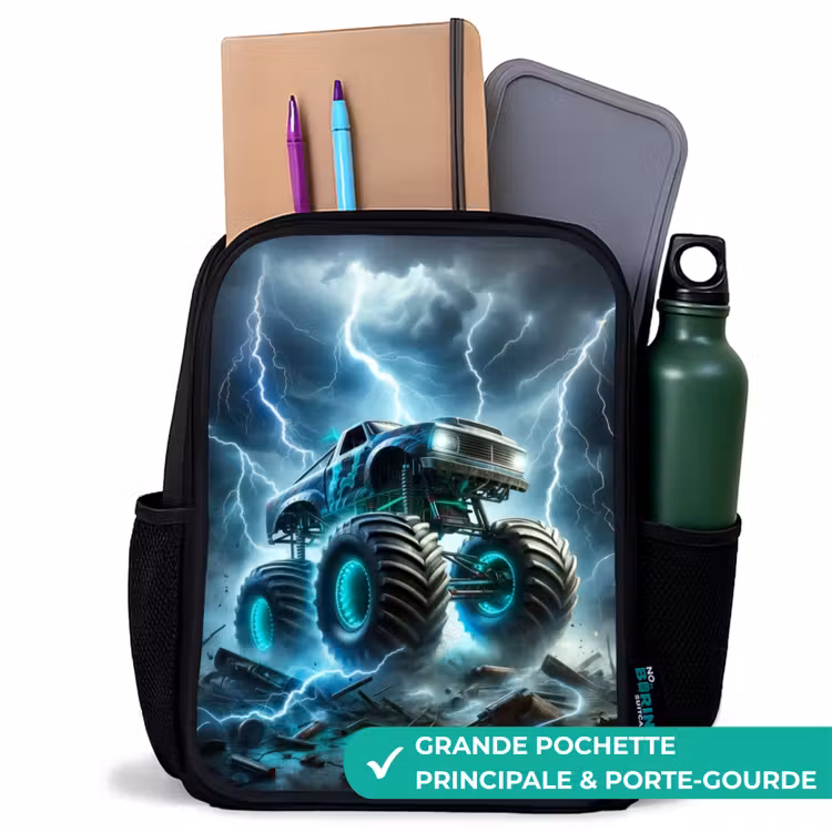 Sac à dos enfant - Noir - Roues du tonnerre — 10