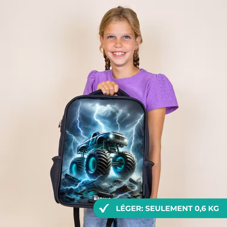 Sac à dos enfant - Noir - Roues du tonnerre — 9