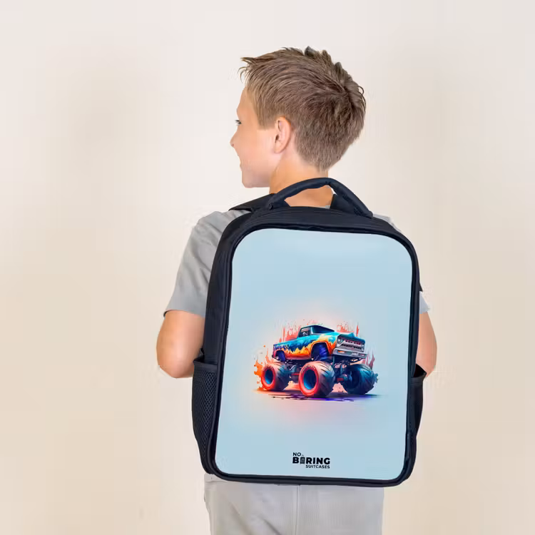 Sac à dos enfant - Noir - Roues féroces — 2