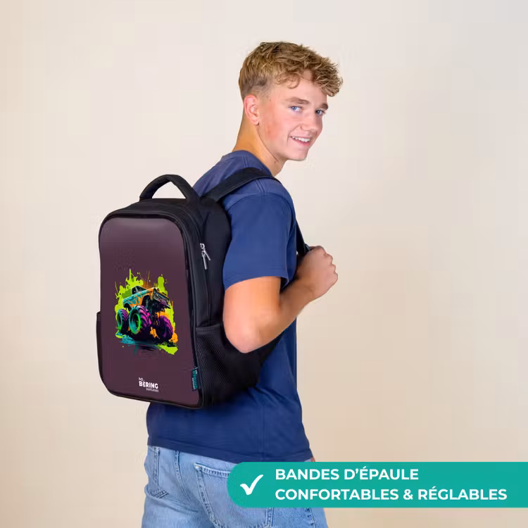 Sac à dos enfant - Noir - Roues néon — 11