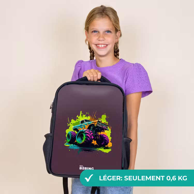 Sac à dos enfant - Noir - Roues néon — 9