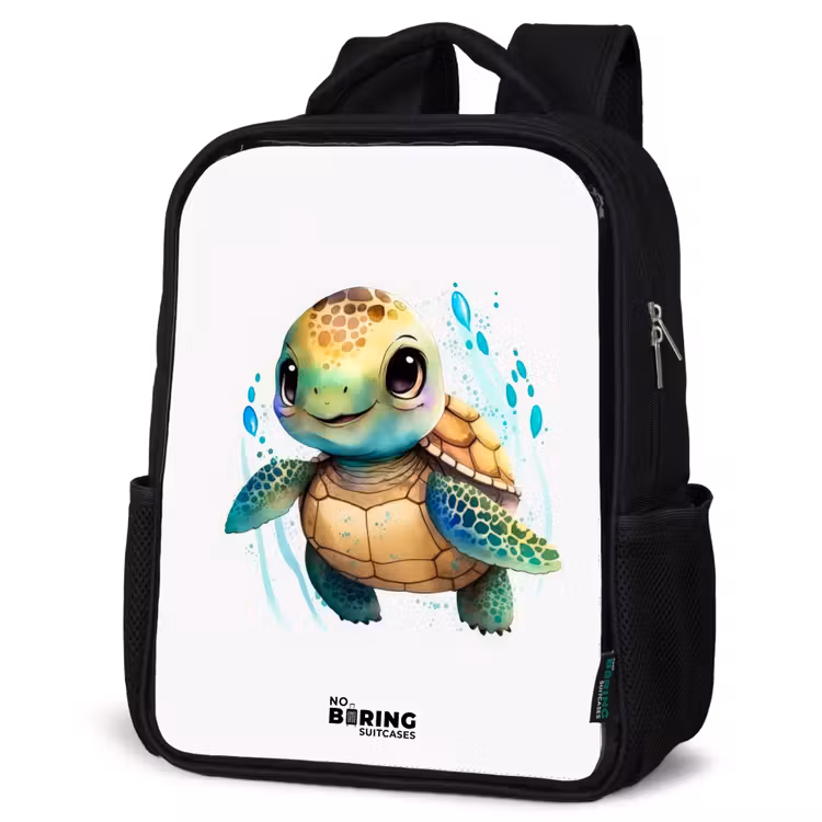 Sac à dos enfant - Noir - Tortue marine aux grands yeux — 6