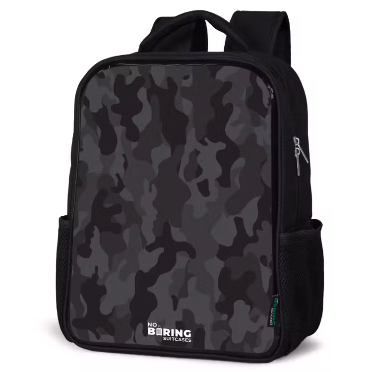 Sac à dos enfant - Noir - Imprimé camouflage vert — 6