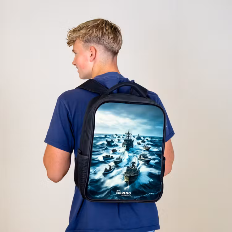 Sac à dos enfant - Noir - Navires en mer — 5
