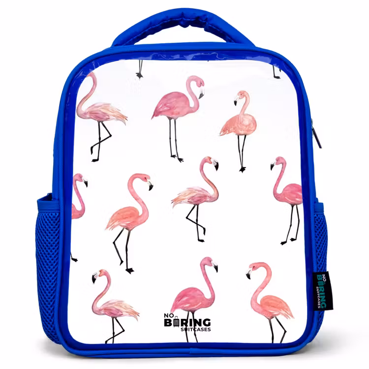 Sac à dos enfant - Bleu - Fête des flamants — 1