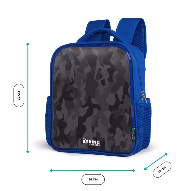 Sac à dos enfant - Bleu - Imprimé camouflage vert — 6