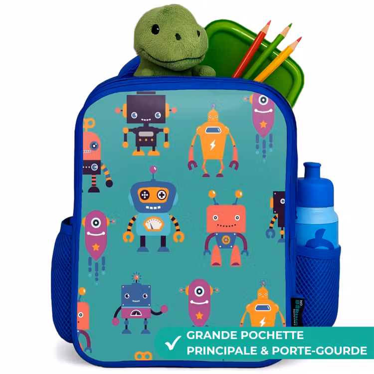 Sac à dos enfant - Bleu - La rave des robots — 5