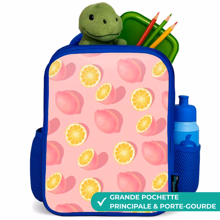 Sac à dos enfant - Bleu - Limoncello rose — 5