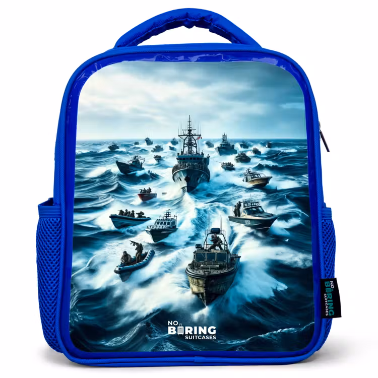 Sac à dos enfant - Bleu - Navires en mer — 1