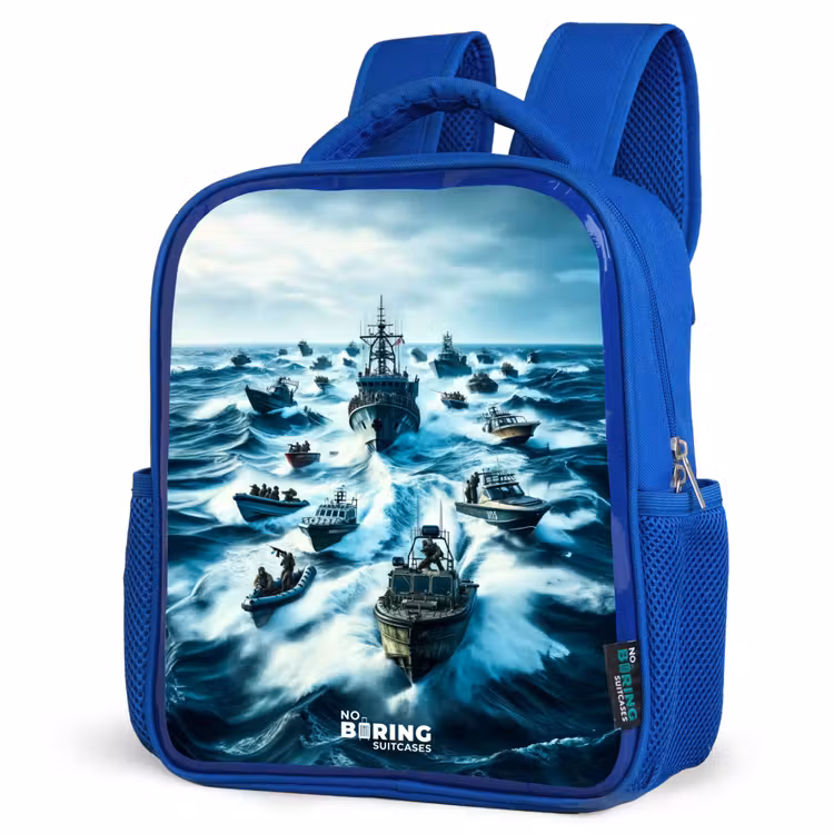 Sac à dos enfant - Bleu - Navires en mer — 7