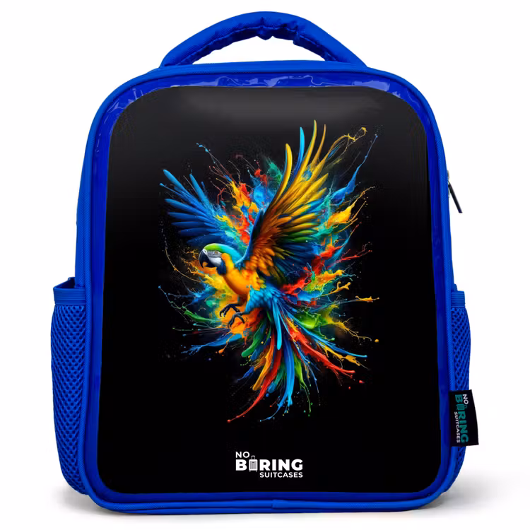 Sac à dos enfant - Bleu - Perroquet coloré — 1