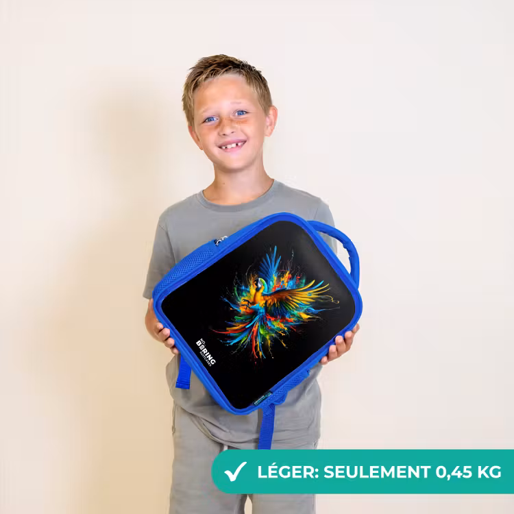 Sac à dos enfant - Bleu - Perroquet coloré — 3
