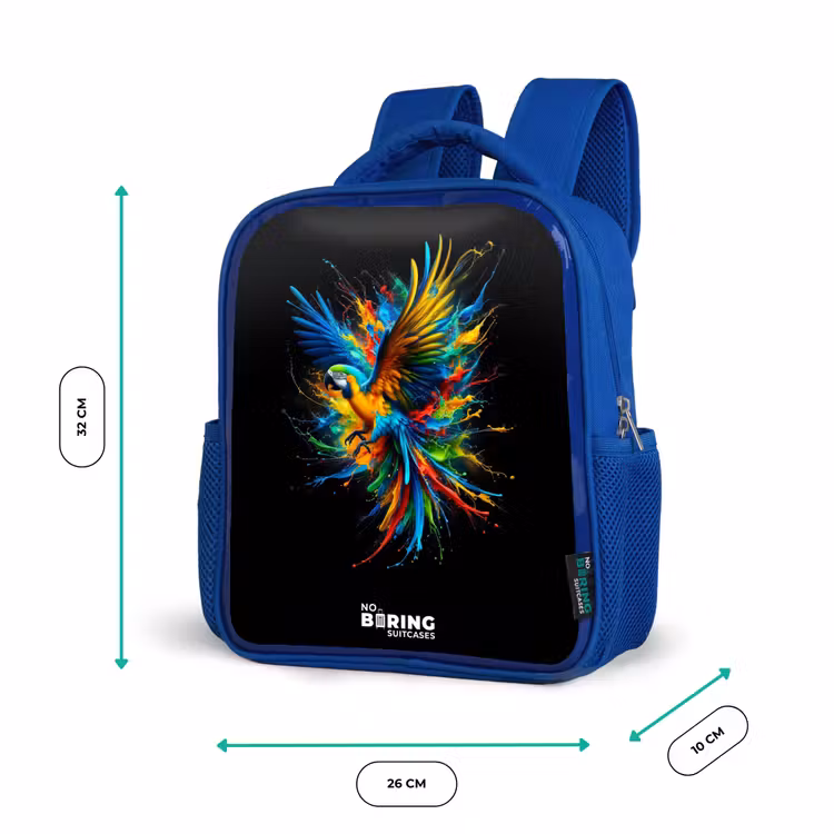 Sac à dos enfant - Bleu - Perroquet coloré — 6