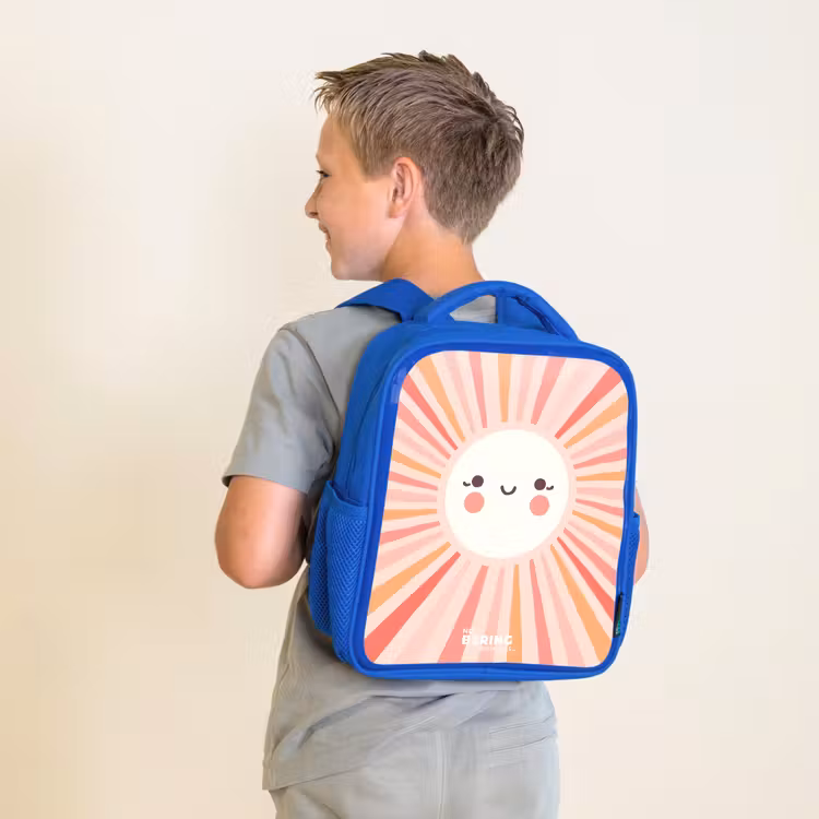 Sac à dos enfant - Bleu - Soleil rond avec visage — 2