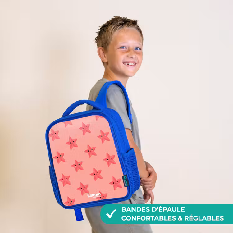 Sac à dos enfant - Bleu - Tempête de sable d'étoiles de mer — 4