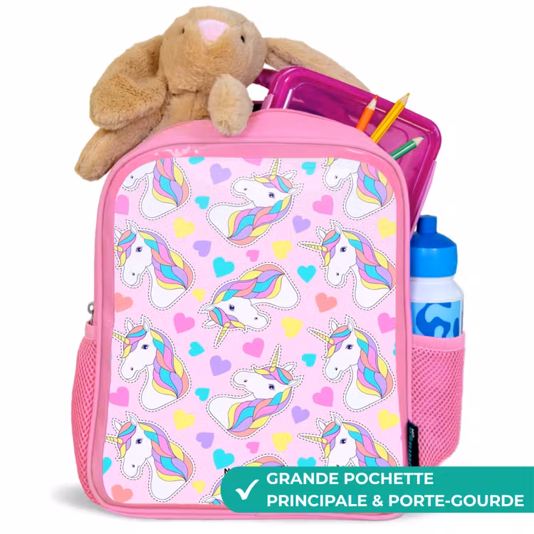 Enfant sac à dos - Rose - Euphorie de la licorne — 2