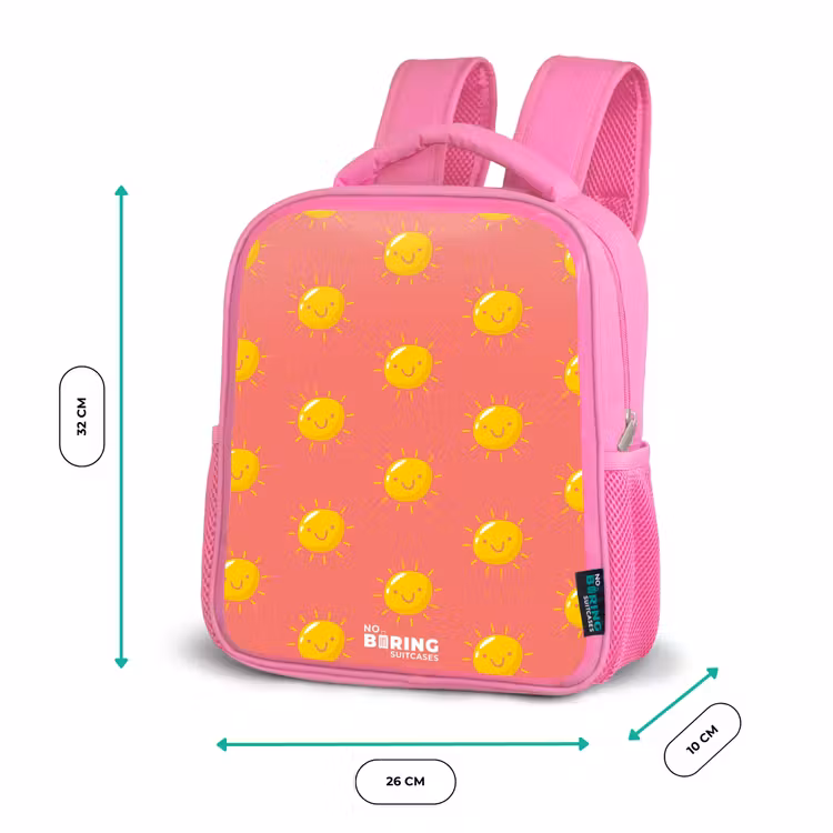 Enfant sac à dos - Rose - Situation ensoleillée corail — 3