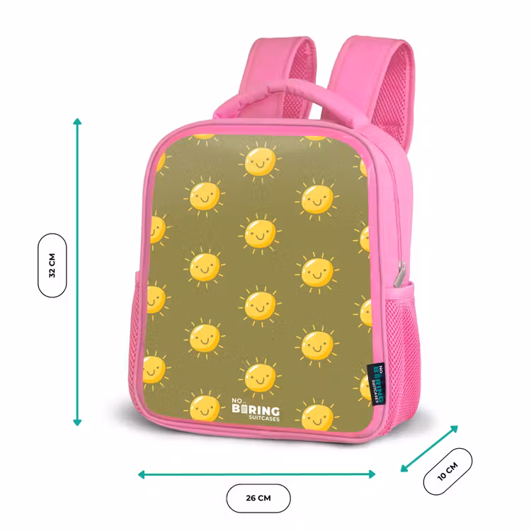 Enfant sac à dos - Rose - Situation ensoleillée olive — 3