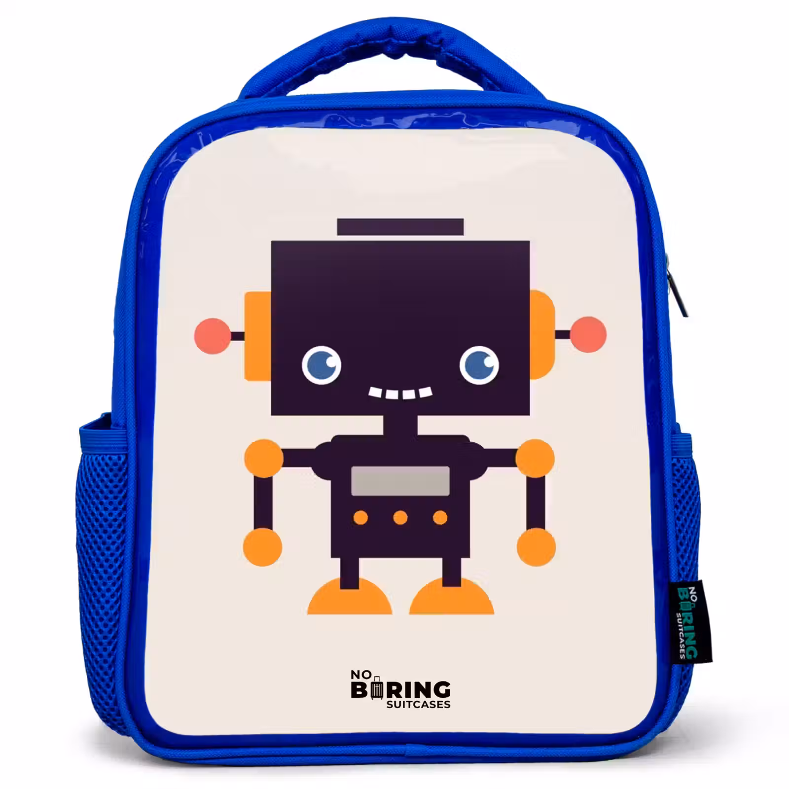 Sac à dos enfant - Bleu - Robot noir aux accents orange — 1