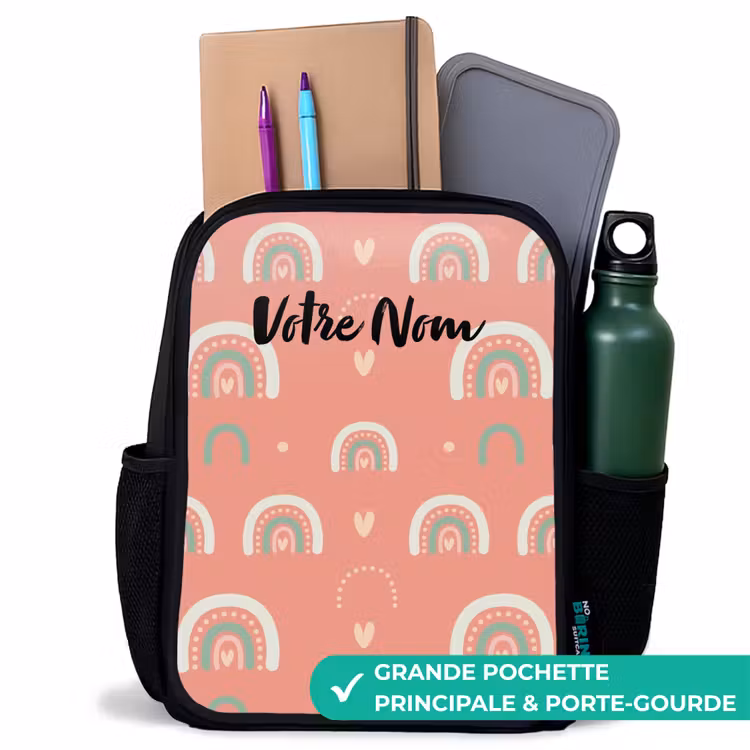 Sac à dos enfant - Noir - Arcs de couleur du corail — 10