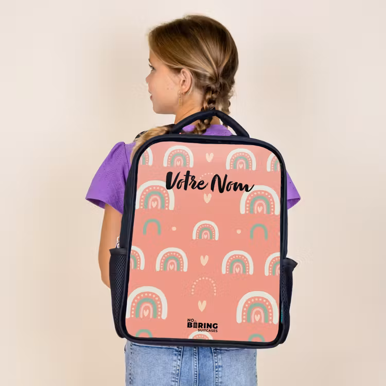 Sac à dos enfant - Noir - Arcs de couleur du corail — 4