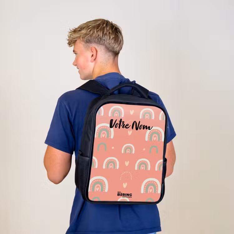Sac à dos enfant - Noir - Arcs de couleur du corail — 5