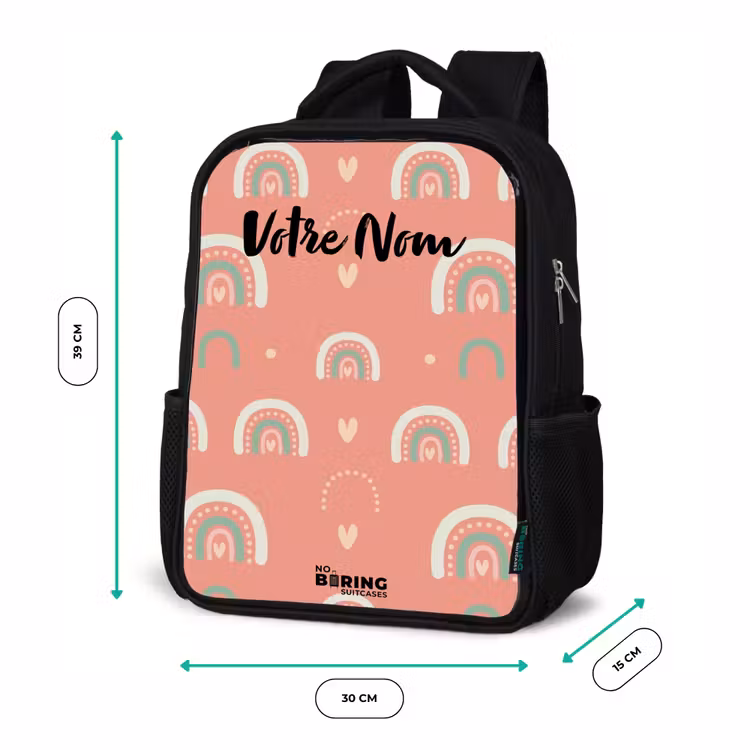 Sac à dos enfant - Noir - Arcs de couleur du corail — 8