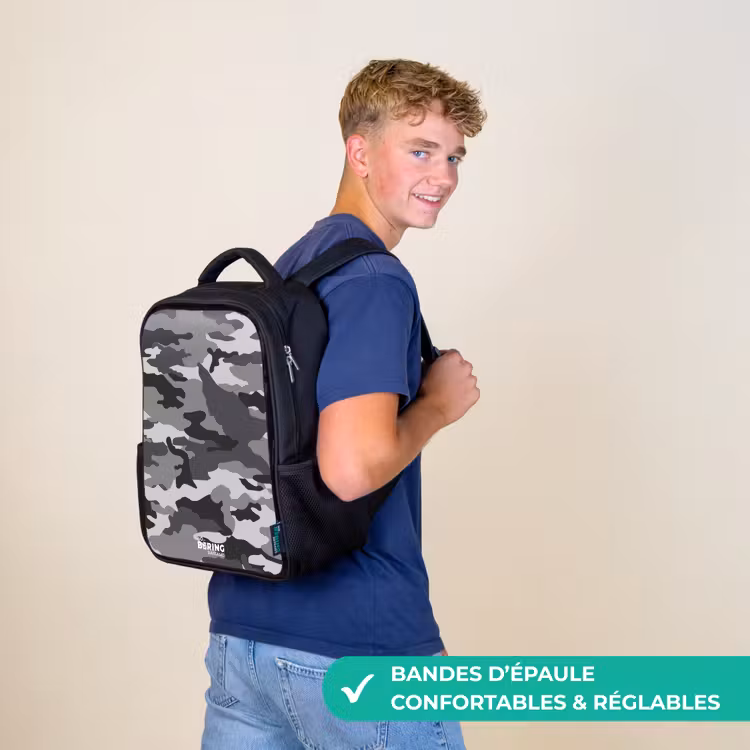 Sac à dos enfant - Noir - Camo gris — 11