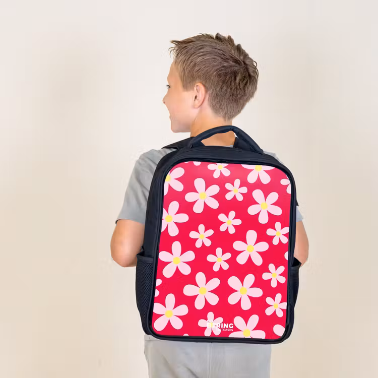 Sac à dos enfant - Noir - Daisy mania hotpink — 2