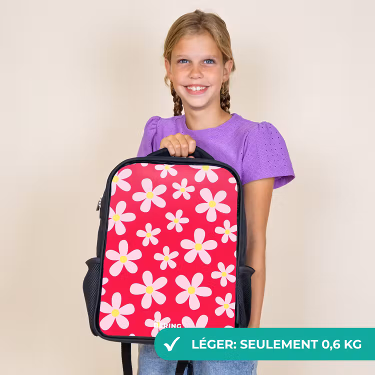 Sac à dos enfant - Noir - Daisy mania hotpink — 9