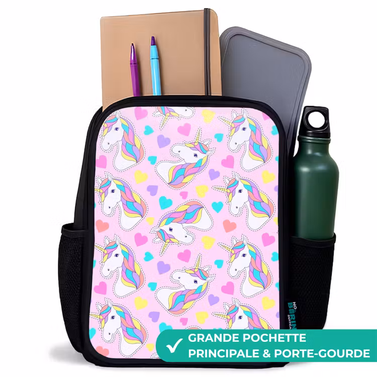 Sac à dos enfant - Noir - Euphorie de la licorne — 10