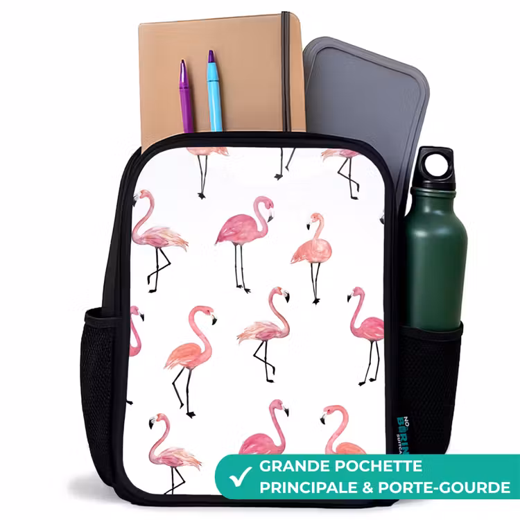 Sac à dos enfant - Noir - Fête des flamants — 10