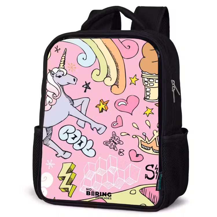 Sac à dos enfant - Noir - Gribouillis de licorne — 6