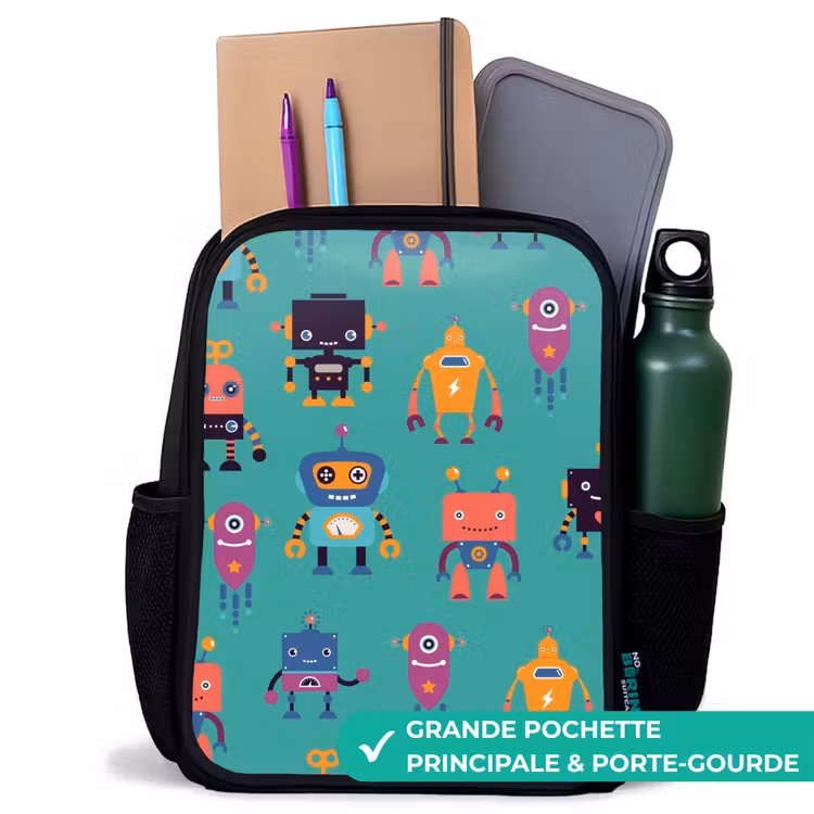 Sac à dos enfant - Noir - La rave des robots — 10