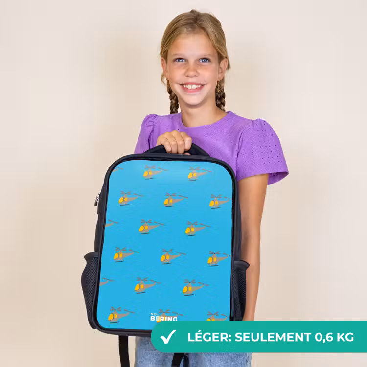 Sac à dos enfant - Noir - L'agitation autour de l'hélicoptère — 9