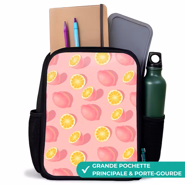 Sac à dos enfant - Noir - Limoncello rose — 10