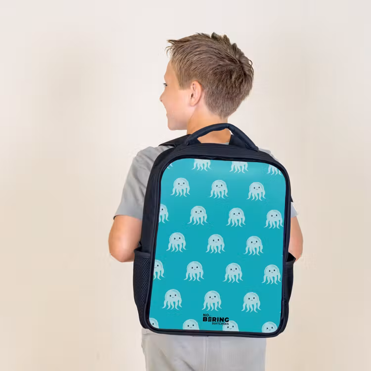 Sac à dos enfant - Noir - Mignonne méduse — 2