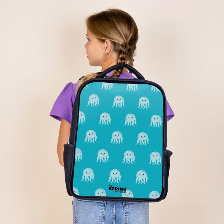 Sac à dos enfant - Noir - Mignonne méduse — 4