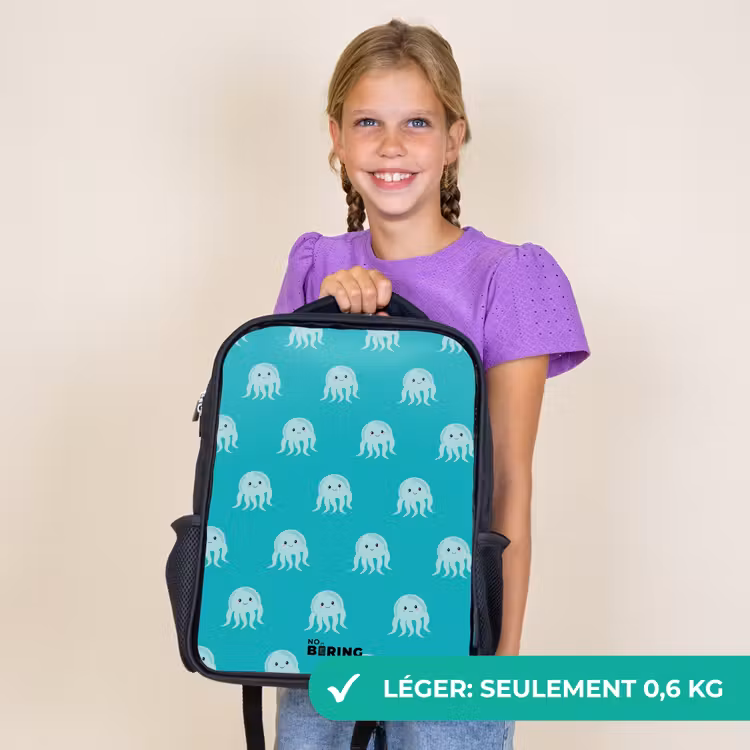Sac à dos enfant - Noir - Mignonne méduse — 9
