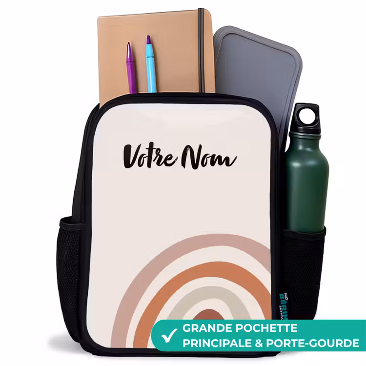 Sac à dos enfant - Noir - Naturel arc-en-ciel brut — 10