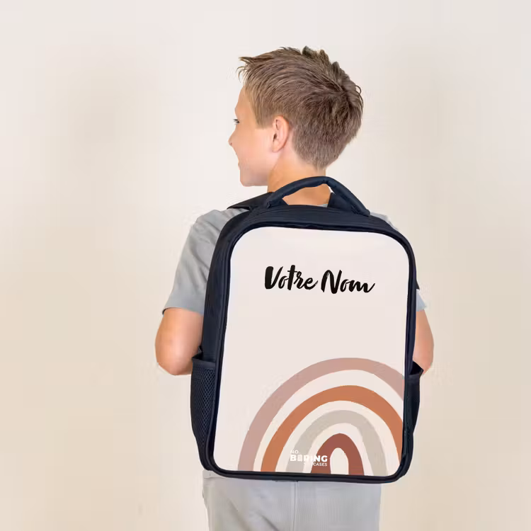 Sac à dos enfant - Noir - Naturel arc-en-ciel brut — 2
