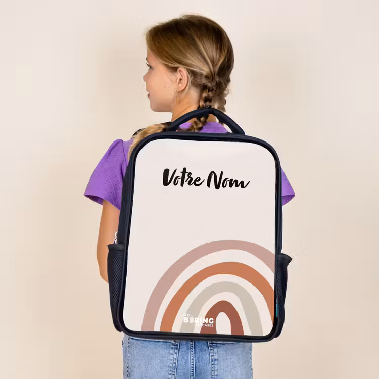 Sac à dos enfant - Noir - Naturel arc-en-ciel brut — 4