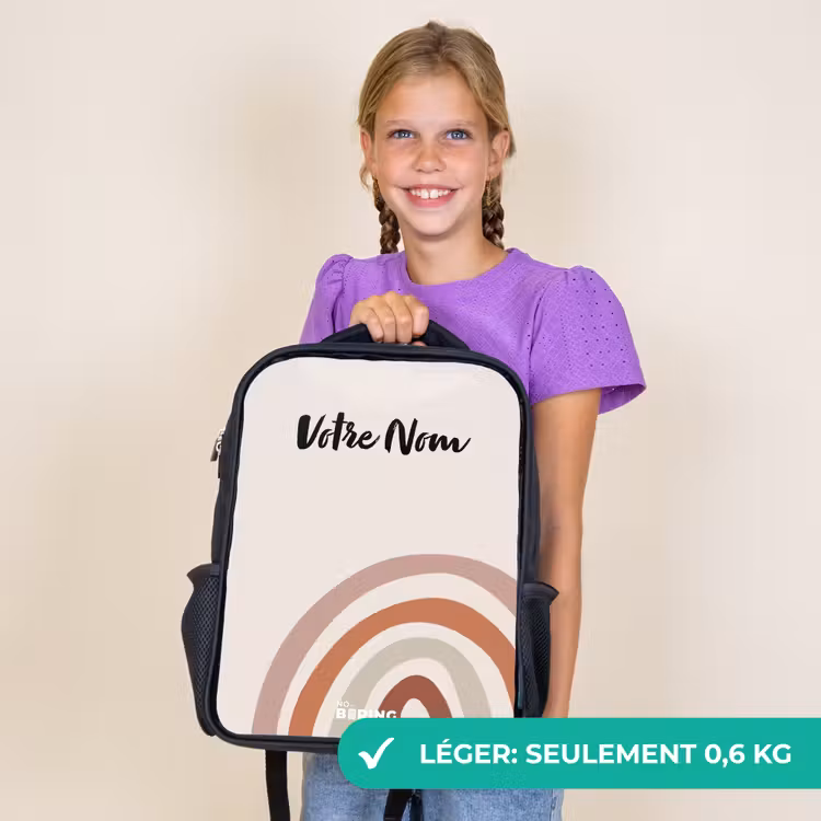 Sac à dos enfant - Noir - Naturel arc-en-ciel brut — 9