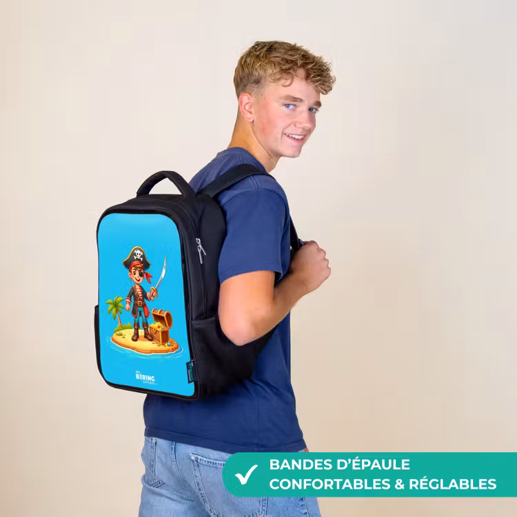 Sac à dos enfant - Noir - Pirate prêt à piller — 11