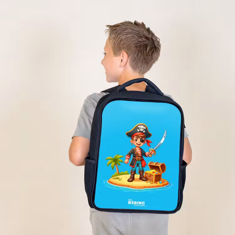 Sac à dos enfant - Noir - Pirate prêt à piller — 2